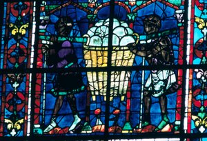 Piekarze, witraż, katedra w Chartres, Francja, 1194-1260 autorstwa Unbekannt