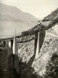 Wiadukt Baltschieder na głównej linii Lotschberg ..., 1935-36. autorstwa Unbekannt