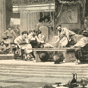 Bankiet Damoklesa, 1890. autorstwa Unbekannt