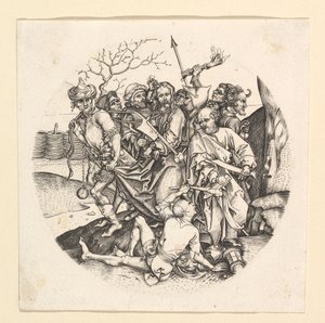 Kopia Zdrada Chrystusa w rondlu, ca. 1435-1491. autorstwa Unbekannt