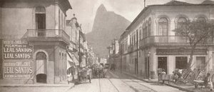 Końcówka Botafogo modnej Rua Sao Clemente. Corcovado w oddali, 1914 autorstwa Unbekannt