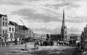 Bull Ring z kościołem św. Marcina, Birmingham, 1812 1887 autorstwa Unbekannt