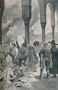 Spalenie Pałacu Godoy przez ludność w Madrycie, 1896 autorstwa Unbekannt