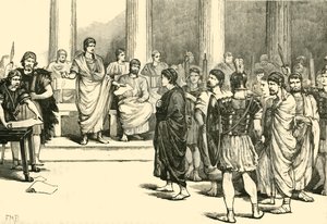 Konspiratorzy katylinariańscy przed senatem, 1890. autorstwa Unbekannt