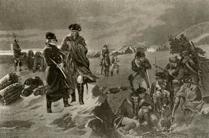 Obóz w Valley Forge. Płaszcze oficerskie i koce holenderskie dla żołnierzy, ok. 1777, 1937. autorstwa Unbekannt