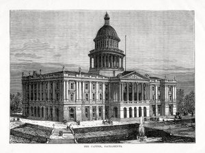Kapitol, Sacramento, Kalifornia, USA, 1877 r. autorstwa Unbekannt