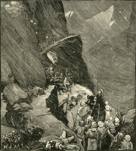 Kartagińczycy przekraczający Alpy, 1890. autorstwa Unbekannt