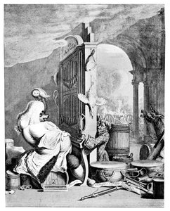 Czarujący brutal, satyra na Haendla, 1754 autorstwa Unbekannt