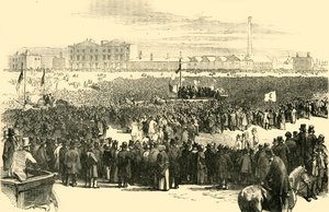 Spotkanie czartystów w Kennington Common, 1848, c1878. autorstwa Unbekannt