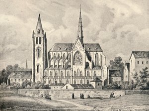 Kościół i część opactwa św Wiktora, 1915 r. autorstwa Unbekannt