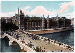 Conciergerie i Pont Neuf, Paryż, ok. 1900 autorstwa Unbekannt