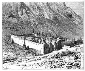 Klasztor św Katarzyny, Góra Synaj, Egipt, 1895 autorstwa Unbekannt