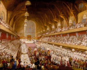„Bankiet koronacyjny króla Jerzego IV w Westminster Hall”, 1821 autorstwa Unbekannt