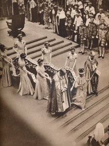 Ceremonia koronacyjna w opactwie: procesja królowych, 1937 autorstwa Unbekannt