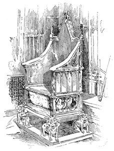 Krzesło koronacyjne, Opactwo Westminsterskie, Londyn, 1900 autorstwa Unbekannt