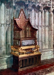 Krzesło koronacyjne z kamieniem Scone, Westminster Abbey, Londyn, 1937 autorstwa Unbekannt