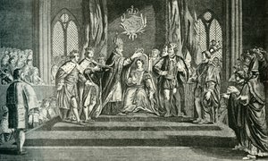 Koronacja Anny Boleyn koroną św. Edwarda, 1902 r. autorstwa Unbekannt