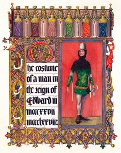 Strój mężczyzny za panowania Edwarda III, c1353 autorstwa Unbekannt