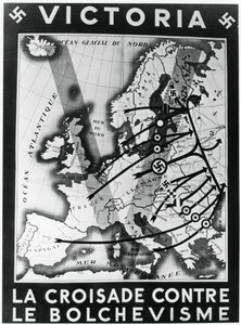 Krucjata przeciw bolszewizmowi, francuski plakat propagandowy Vichy, 1941