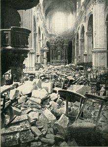 Szkody wyrządzone katedrze w Cambrai, 1919. autorstwa Unbekannt