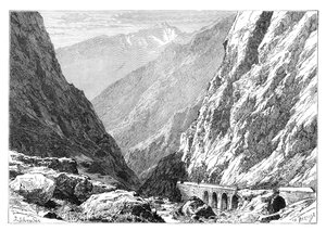 Darialny Defile na granicy z Rosją i Gruzją, 1895 r autorstwa Unbekannt