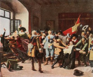 Defenestracja Pragi, 23 maja 1618, 1936. autorstwa Unbekannt