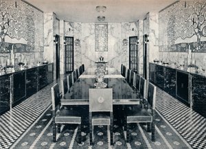 Jadalnia Pałacu Stocleta, Bruksela, Belgia, ok. 1914 r. autorstwa Unbekannt
