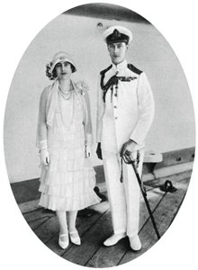 Książę i księżna Yorku na pokładzie HMS Renown, Malta, 1927, 1937 autorstwa Unbekannt