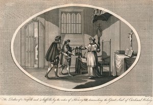 Książęta Norfolk i Suffolk żądają Wielkiej Pieczęci Kardynała Wolseya, 1529 1793 autorstwa Unbekannt