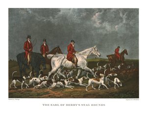 Hrabia Derbys Stag Hounds, początek XIX wieku, ok. 1955. autorstwa Unbekannt