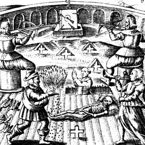 Ósmy klucz Bazylego Walentego, legendarny XV-wieczny mnich niemiecki, 1651 autorstwa Unbekannt