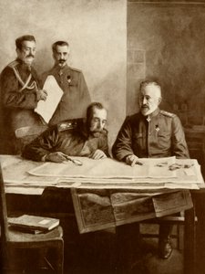 „Cesarz Rosji z Wielkim Księciem Mikołajem na froncie”, 1916. autorstwa Unbekannt