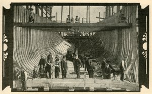 Angielski statek, Discovery, On the Stocks, 1901. autorstwa Unbekannt