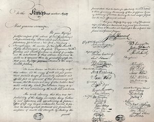Egzemplarz Fitzwilliam petycji z gałązką oliwną, 1775 r autorstwa Unbekannt