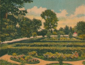Ogród Kwiatowy, widok na zachodnią część, 1946 autorstwa Unbekannt