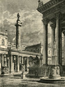 Odbudowa Forum i Kolumny Trajana, 1890. autorstwa Unbekannt