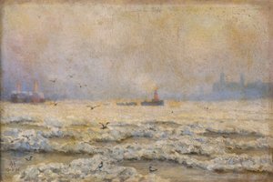 „Zamarznięta Tamiza w Greenwich”, 1895 r. autorstwa Unbekannt