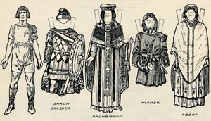 Galeria kostiumów brytyjskich: strój Duńczyków i późniejszych anglosaskich, c1934 autorstwa Unbekannt