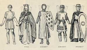 Galeria strojów brytyjskich: rodzaje strojów we wczesnych czasach Plantagenet, ok. 1934 r. autorstwa Unbekannt