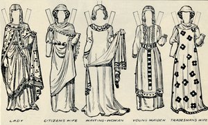 Galeria kostiumów brytyjskich: co nosili mężczyźni i kobiety w czasach Henryka III, ok. 1934 r. autorstwa Unbekannt
