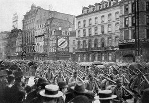 Przemarsz armii niemieckiej przez Brukselę, I wojna światowa, ok. 1914 r. 1920 autorstwa Unbekannt