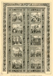 Bramy Ghiberti – wschodnie drzwi baptysterium we Florencji, 1882 r. autorstwa Unbekannt