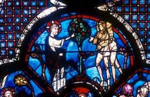 Okno Dobrego Samarytanina, katedra w Chartres, Francja, XIII wiek autorstwa Unbekannt