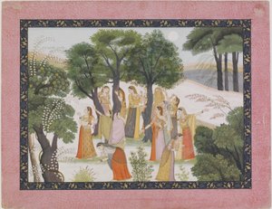 Gopi poszukują Kryszny z Bhagavata Purany, ca. 1780. autorstwa Unbekannt