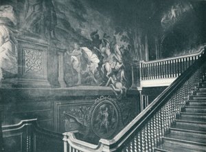 Wielkie schody, przedstawiające malowidła ścienne z Ciernistych Wzgórz, Stoke Edith, ok. 1909 r. autorstwa Unbekannt