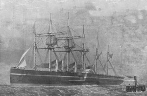 The Great Eastern, 1860: Statek opuszczający Southampton w swoją pierwszą podróż, 17 czerwca 1901. autorstwa Unbekannt