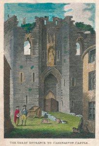 Wielkie wejście do zamku Caernarvon, 1808. autorstwa Unbekannt