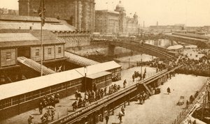 Wielka pływająca przystań w Liverpoolu, ok. 1930. autorstwa Unbekannt