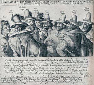 Spiskowcy spisku prochowego i ich sługa Bates, 1605, 1901 autorstwa Unbekannt