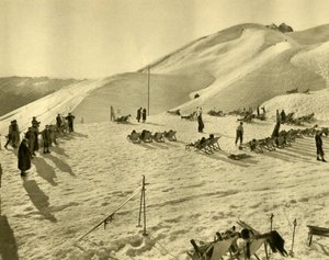 Wyciąg narciarski Hafelekarbahn, Innsbruck, Tyrol, Austria, c1935. autorstwa Unbekannt